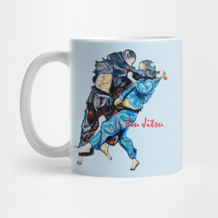 Jitsu-Blue - Bjj /Jiu-Jitsu Painting - Design By Kim Dean Mug